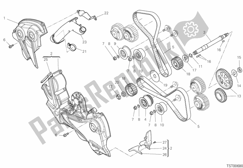Tutte le parti per il Sistema Di Cronometraggio del Ducati Diavel 1260 Thailand 2020